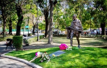 Unveiling of Mahatma Gandhi's statue in Bulgaria's sea capital, Varna, by Mayor H.E. Mr. Ivan Portnih and Ambassador Pooja Kapur
